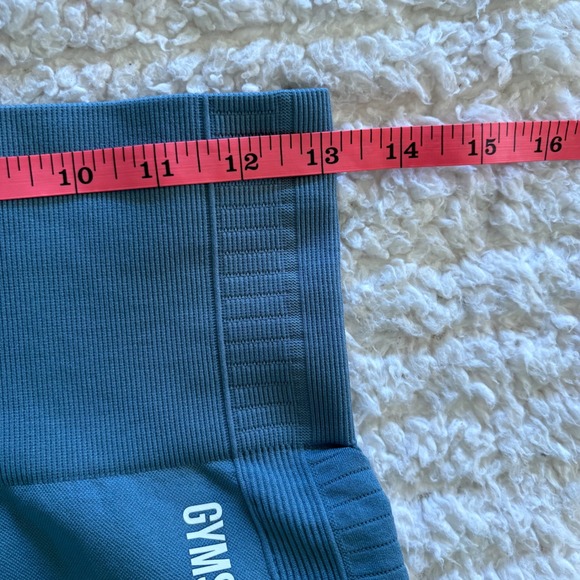 Gymshark Energy+ Seamless Shorts Blue Teal High Waisted Athletic Workout Small - Picture 4 of 6